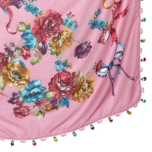 Tulbent Scarf Handmade Crochet Detailing NWOT - Picture 6 of 9